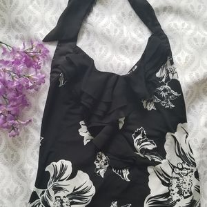 White House Black Market sz S Ruffle Halter Top Sm